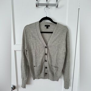 J. Crew Men's Light Gray Cardigan Sweater